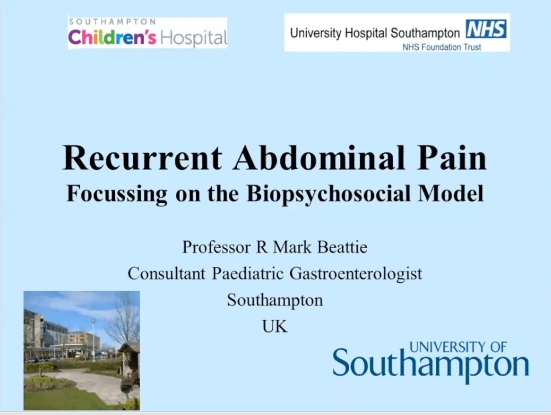 Recurrent Abdominal Pain- Mark Beattie