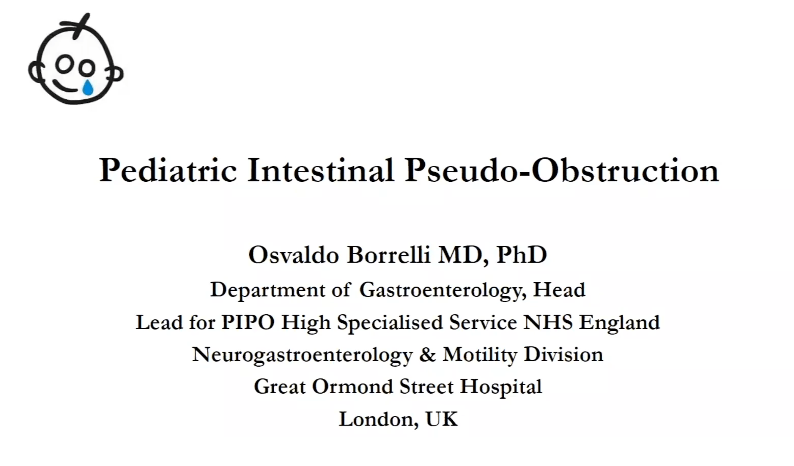 Paediatric Intestinal Pseudo-Obstruction – Osvaldo Borrelli