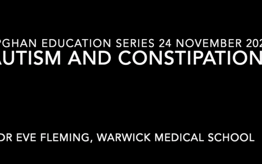 Autism and Constipation- Dr Eve Fleming